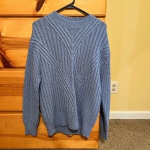 Mango blue knit sweater